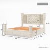 Picture of Gallatin Rustic Solid Wood Moroccan Designer Platform Bed With Headboard
