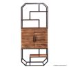 Picture of Stanislaus Industrial Rustic 2 Fluted Door Tall Display Bookshelf