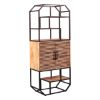 Picture of Stanislaus Industrial Rustic 2 Fluted Door Tall Display Bookshelf