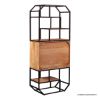 Picture of Stanislaus Industrial Rustic 2 Fluted Door Tall Display Bookshelf
