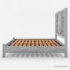 Picture of Oxford Mahogany Wood Platform Bed With Hand Carved Headboard