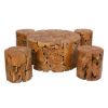 Picture of Guilford Antique Round Table and Stool Set