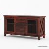 Picture of Antwerp Solid Wood 4 Drawer Large Sideboard Cabinet with Glass Door