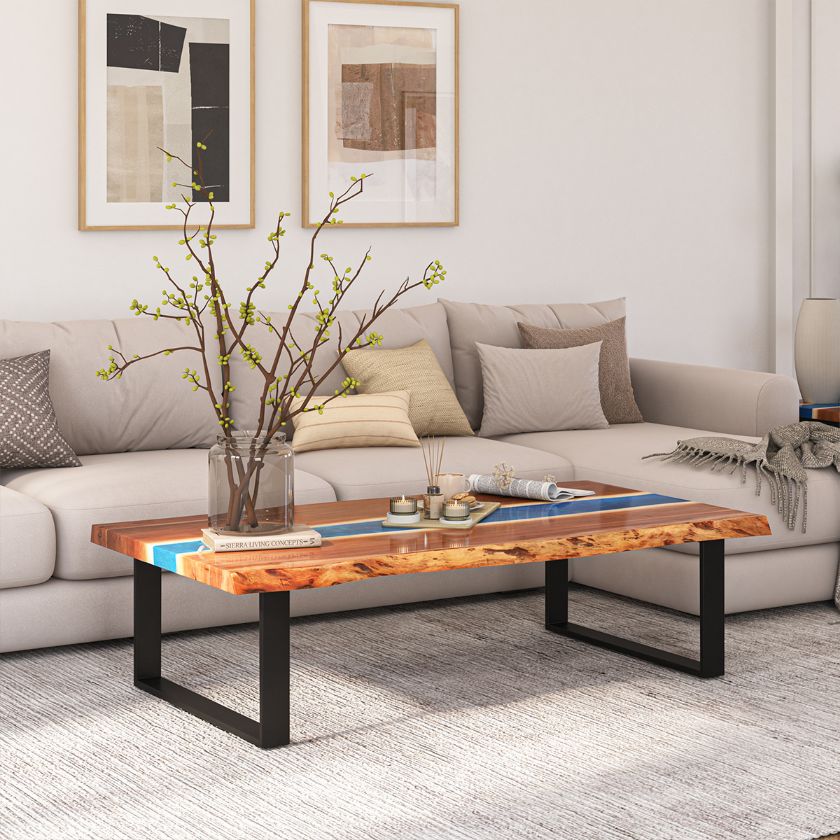 Picture of Pixley Epoxy Wood & Resin River Coffee Table