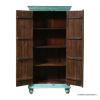 Picture of Gerber Freestanding Distressed Blue Small Armoire 