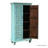 Picture of Gerber Freestanding Distressed Blue Small Armoire 