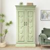 Picture of Hopland Traditional Green Solid Wood Armoire