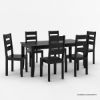 Picture of Cariboo Contemporary Rustic Solid Wood Dining Table Set