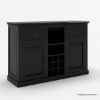 Picture of Rustic Solid Wood Large Sideboard With Wine Bar Storage