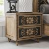 Picture of Treviso Solid Wood Hand-carved 2 Drawers Nightstand