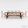 Picture of Penngrove Epoxy Live Edge Dining Table Set with Bench
