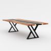 Picture of Penngrove Epoxy Live Edge Dining Table Set with Bench