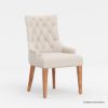 Picture of Penngrove Wing Back Tufted Beige Upholstered Dining Chair