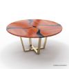 Picture of Hopland Mid century Modern Round Epoxy Dining Table