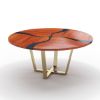 Picture of Hopland Mid century Modern Round Epoxy Dining Table