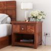 Picture of Ripon Modern Rugged Acacia Rustic Nightstand with Drawer