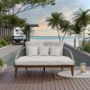 Picture of Doyle Modern Teak & Wicker Outdoor Daybed