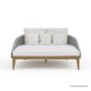 Picture of Doyle Modern Teak & Wicker Outdoor Daybed