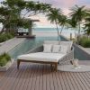 Picture of Doyle Modern Teak & Wicker Outdoor Daybed