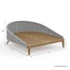 Picture of Doyle Modern Teak & Wicker Outdoor Daybed