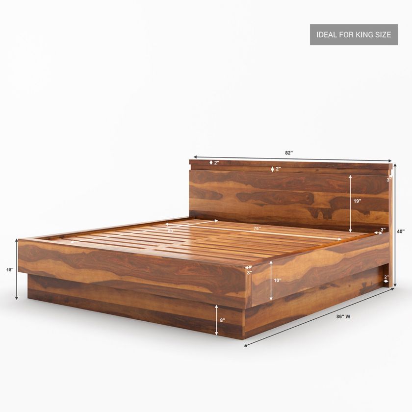 Picture of Modern Simplicity Solid Wood Custom Platform Bed Frame