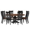 Picture of Rexburg Black Two Tone Solid Wood Dining Room Set