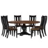 Picture of Rexburg Black Two Tone Solid Wood Dining Room Set