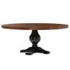 Picture of Rexburg Black Two Tone Solid Wood Farmhouse Round Dining Table