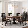 Picture of Rexburg Black Two Tone Solid Wood Farmhouse Round Dining Table