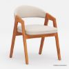 Picture of Treviston Acacia Mid Century Upholstered Dining Chair