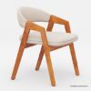 Picture of Treviston Acacia Mid Century Upholstered Dining Chair