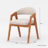 Picture of Treviston Acacia Mid Century Upholstered Dining Chair