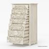 Picture of Memphis Solid Mahogany Wood Distressed Tall Dresser with 7 Drawers