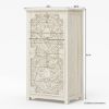 Picture of Memphis Solid Mahogany Wood Distressed Tall Dresser with 7 Drawers