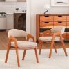 Picture of Treviston Acacia Mid Century Upholstered Dining Chair