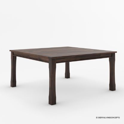 Picture of Appalachian Solid Wood 64 Large Square Dining Table For 8