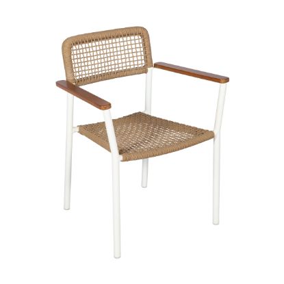 Picture of McSwain Braided Rope Stackable Garden Chair with Armrests