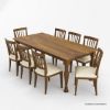 Picture of Julian Traditional Farmhouse Dining Table Set For 8