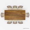 Picture of Julian Traditional Farmhouse Dining Table Set For 8