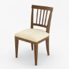 Picture of Julian Traditional Farmhouse Rustic Wood Upholstered Dining Chair