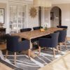 Picture of Dunnigan Chevron Pattern 6 Chair Dining Room Table Set