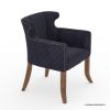 Picture of Dunnigan Quilted Pattern Velvet Dining Chair with Arms