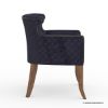Picture of Dunnigan Quilted Pattern Velvet Dining Chair with Arms