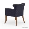 Picture of Dunnigan Quilted Pattern Velvet Dining Chair with Arms