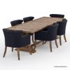 Picture of Dunnigan Chevron Pattern 6 Chair Dining Room Table Set