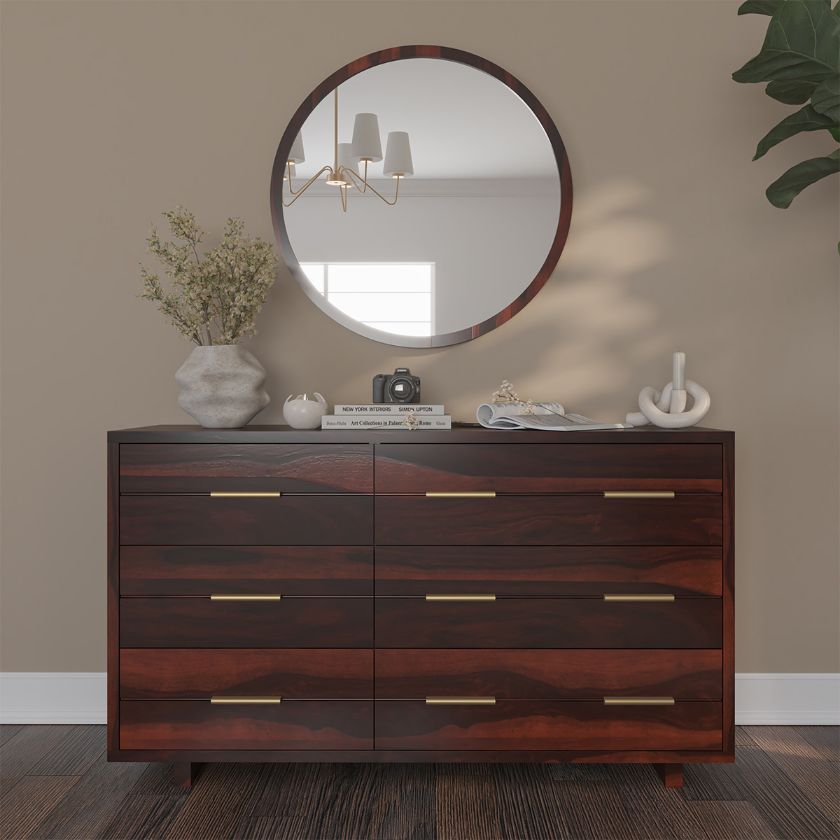 Picture of Dawlish Modern Solid Wood 6 Drawer Double Dresser