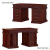 Picture of Transitional Solid Wood Home Office Executive  Desk with Keyboard Tray