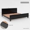 Picture of Modern Simplicity Mocha Solid Wood Black Platform Bed