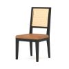 Picture of Descanso Modern Farmhouse Cane Back Leather Dining Chair