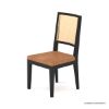 Picture of Descanso Modern Farmhouse Cane Back Leather Dining Chair